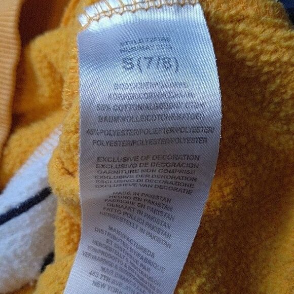 FILA Cropped Hoodie Sweatshirt Blue Gold (Small) 7-8 (Girls) - Picture 4 of 5